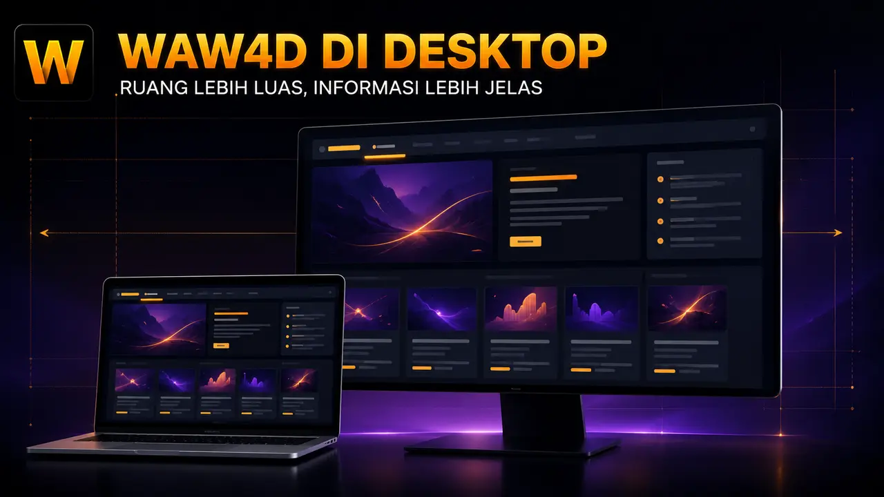 Tampilan WAW4D di desktop dengan ruang informasi lebih luas