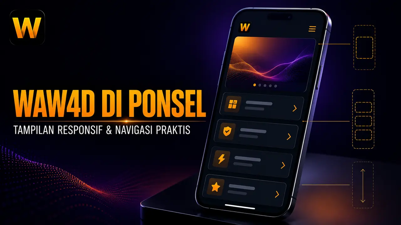 Tampilan responsif WAW4D di ponsel dengan navigasi praktis