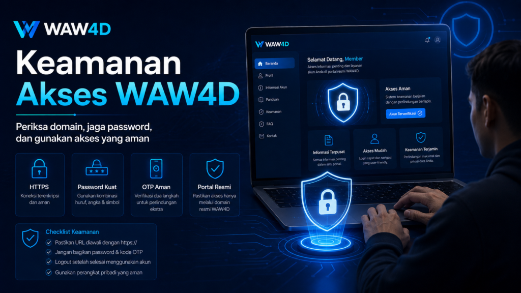 Panduan keamanan akses WAW4D dengan pemeriksaan domain password dan OTP