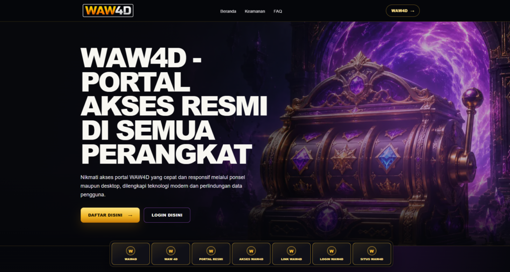 WAW4D situs portal akses resmi dengan tampilan desktop responsif dan navigasi mudah